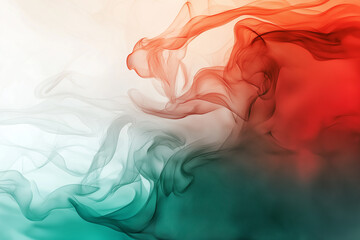 Fototapeta premium Green/red/white abstract and background. generative AI