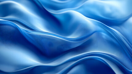 Obraz premium Abstract Blue Wavy 3D Background
