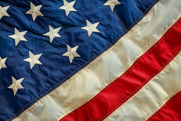 Art tone America flag red/blue/white abstract and background. generative AI