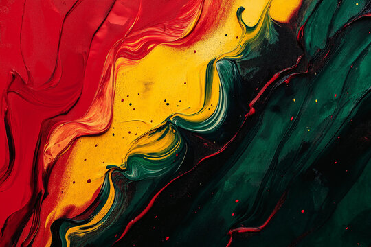 Red/green/yellow abstract and background. generative AI