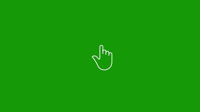 Hand touch. Click icon animation with optional luma matte. Alpha Luma Matte included. 4k video