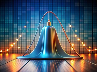 Bell Shaped Graph Representing Normal Distribution in Statistics and Data Analysis with Curved Shape