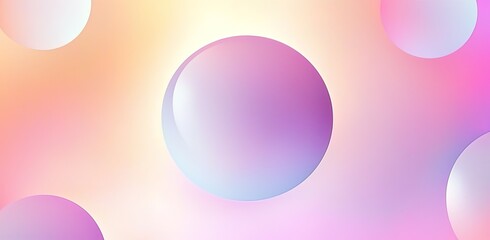  Abstract Floating Spheres on Pastel Gradient Background