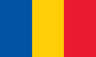 Fototapeta premium National flag of Romania - Romanian Tricolor. Rumania Flag.