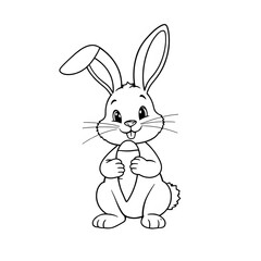 Obraz premium cute rabbit coloring book