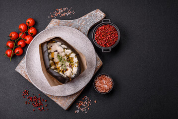 Sandwich with brioche bun, roast beef and vitello tonato sauce