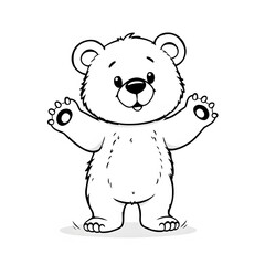 Fototapeta premium bear coloring book