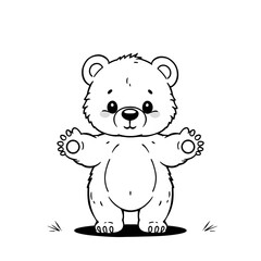Fototapeta premium bear coloring book
