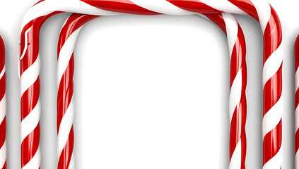 Obraz premium red white candy canes arranged triangle shape