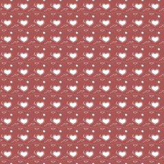 A heart pattern in red and white, perfect for Valentine's Day or romantic occasions. The intricate floral details add a touch of elegance, making it suitable for various design projects.