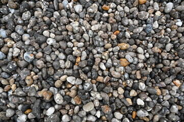 Kiesel an einem Strand