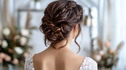 Bohemian-inspired hairstyle featuring flowing waves and subtle braids, creating an effortlessly chic and carefree look.