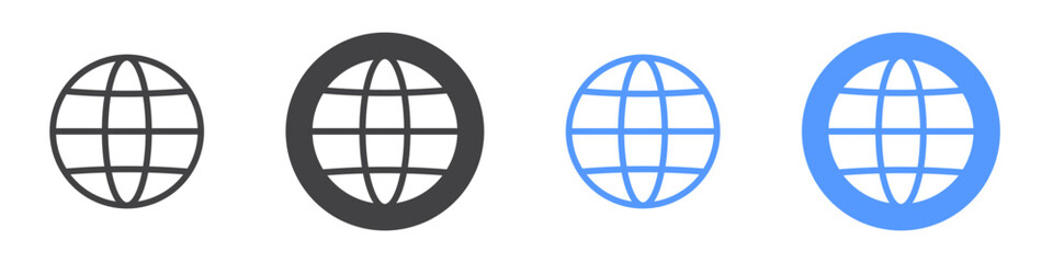 Website icon Flat art in black and white isolated