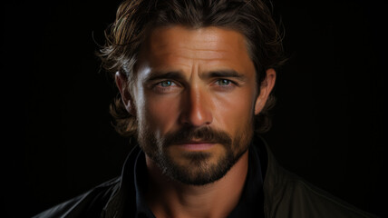 Fototapeta premium Close Up Portrait Of Man