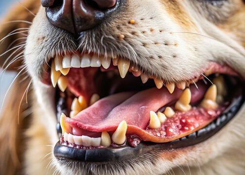 Close-Up Images of Epulis Lesions on Dogs' Gums for Veterinary and Educational Purposes