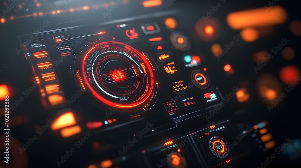 Poster mesmerizing digital data presentation featuring futuristic ui elements immersive heads up display an