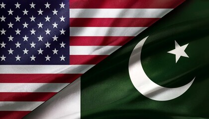 アメリカの国旗とパキスタンの国旗(America flag & Pakistan flag.)
