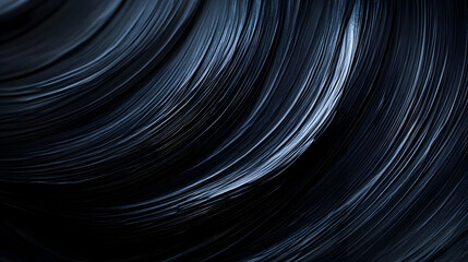 Abstract Dark Blue Curved Lines 3D Background