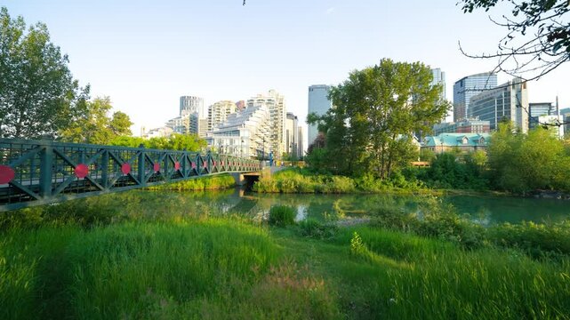 Prince's Island Park at sunset, Calgary