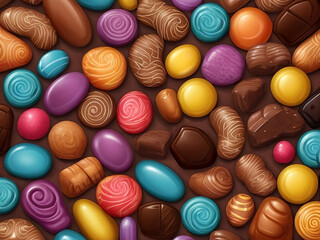 Fototapeta premium candies in a box,Ai generated 