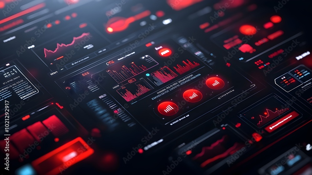 Poster sleek and minimalist futuristic digital data interface design with hud and gui elements clean aesthe