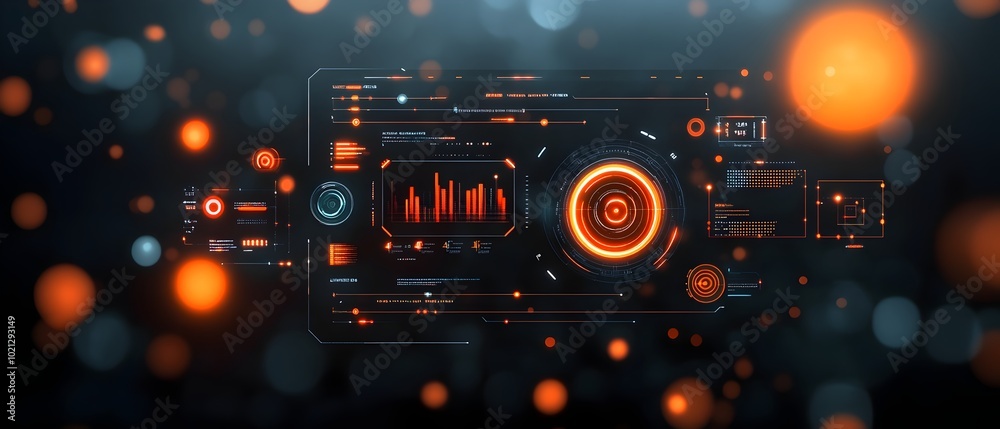 Poster sleek and futuristic digital data interface featuring a modern ui layout immersive heads up display
