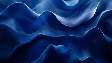 Obraz premium Abstract Blue Wavy Lines Background