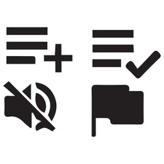 streaming icon vector set 