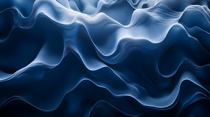 Obraz premium Abstract 3D Blue Waves Background