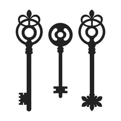 Vintage Key Silhouette Set Illustration.
Minimalist Vintage Key Vector Design.
Classic Vintage Key Icon Set Design.