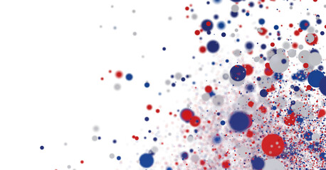 stars confetti on american independence day