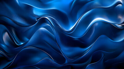 Obraz premium Abstract Blue Waves 3D Background