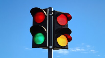 A semaphore light, commonly known as a traffic control light, uses a red light to indicate that vehicles must stop. This signal is typically displayed as a circular or rectangular red light