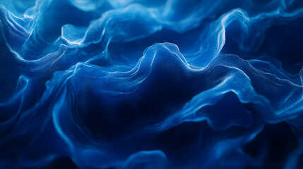 Obraz premium Abstract Blue Wavy 3D Background