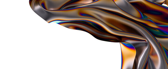 Obraz premium Vibrant Holographic Matrix: Delve into the Wonders of a 3D Holographic Realm