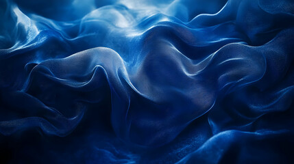 Obraz premium Abstract Blue Fabric Waves Background
