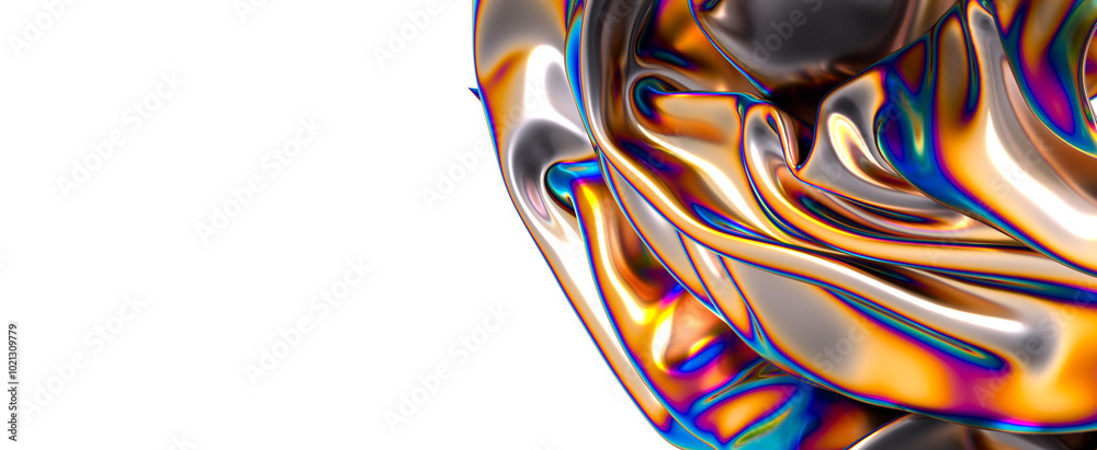 Poster vibrant holographic matrix: delve into the wonders of a 3d holographic realm