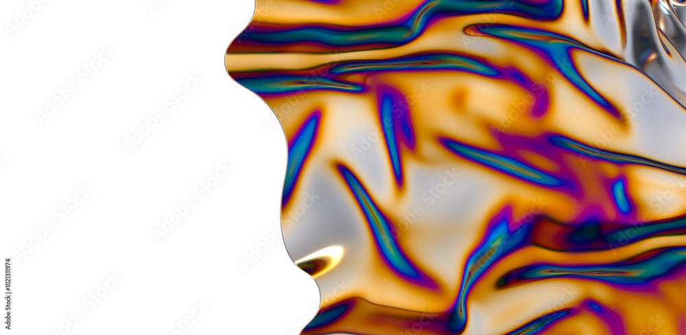 Poster vibrant holographic matrix: delve into the wonders of a 3d holographic realm