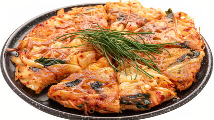 front view of korean kimchi fried