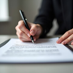 Signing Legal Agreement for Business Deal or Service Transaction