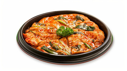 front view of korean kimchi fried