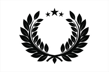  Laurel wreath vintage baroque frame border monogram vector art illustration.