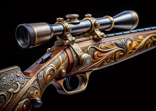 Detailed close-up of a .30-06 rifle showcasing its sleek design and precision craftsmanship features