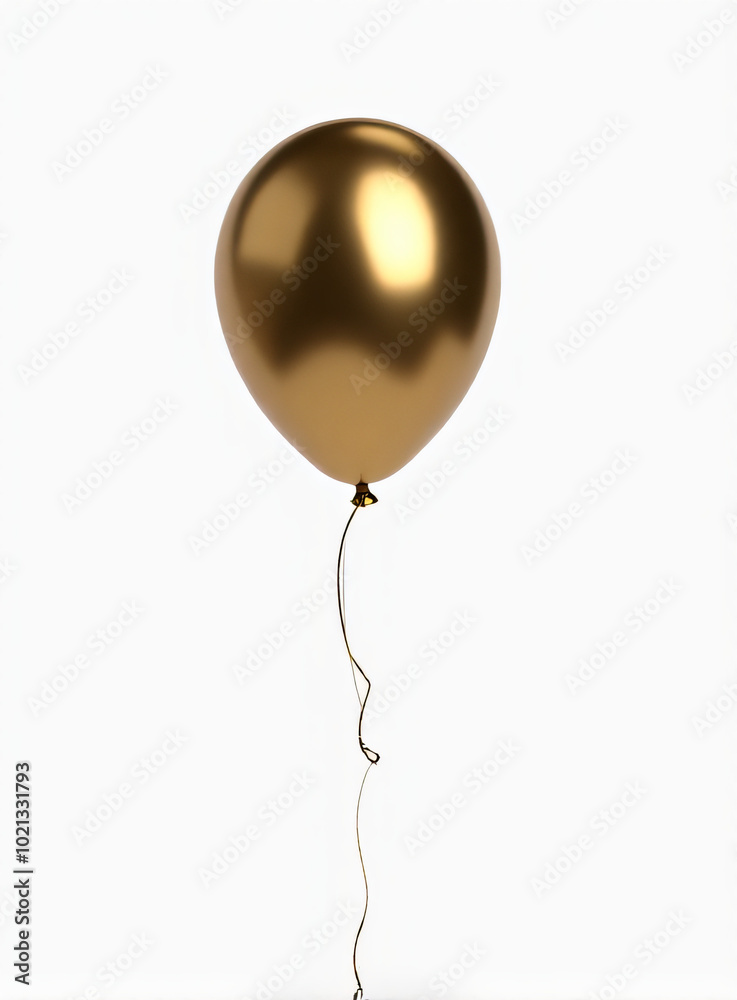 Poster A set of isolated, realistic 3D balloons in various metallic colors and designs is presented against a plain white backdrop._00002_