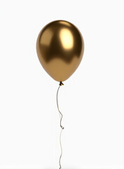 A set of isolated, realistic 3D balloons in various metallic colors and designs is presented against a plain white backdrop._00002_