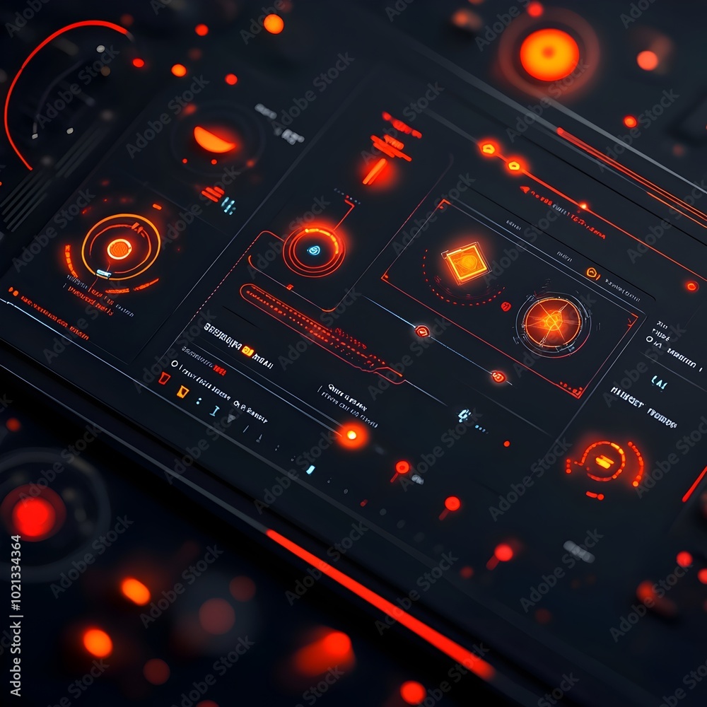 Poster futuristic cyberpunk inspired digital interface design for seamless experiences innovative hud and g