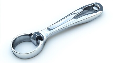 Obraz premium High-Quality Metal Can Opener Isolated on White Background Ideal for Kitchen Tools and Utility Concepts. Generative AI