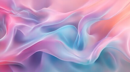 Obraz premium Calming scene with soft, flowing abstract shapes in pastel colors, evoking a sense of relaxation and emotional balance