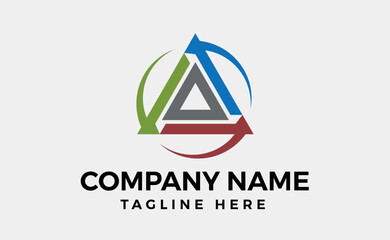 abstract triangle arrow delta logo branding design, Editable art and vector illustration.