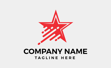 Abstract Star Logo branding design. Red color Shape Star Icon isolated on White Background. Editable vector and pixel perfect.